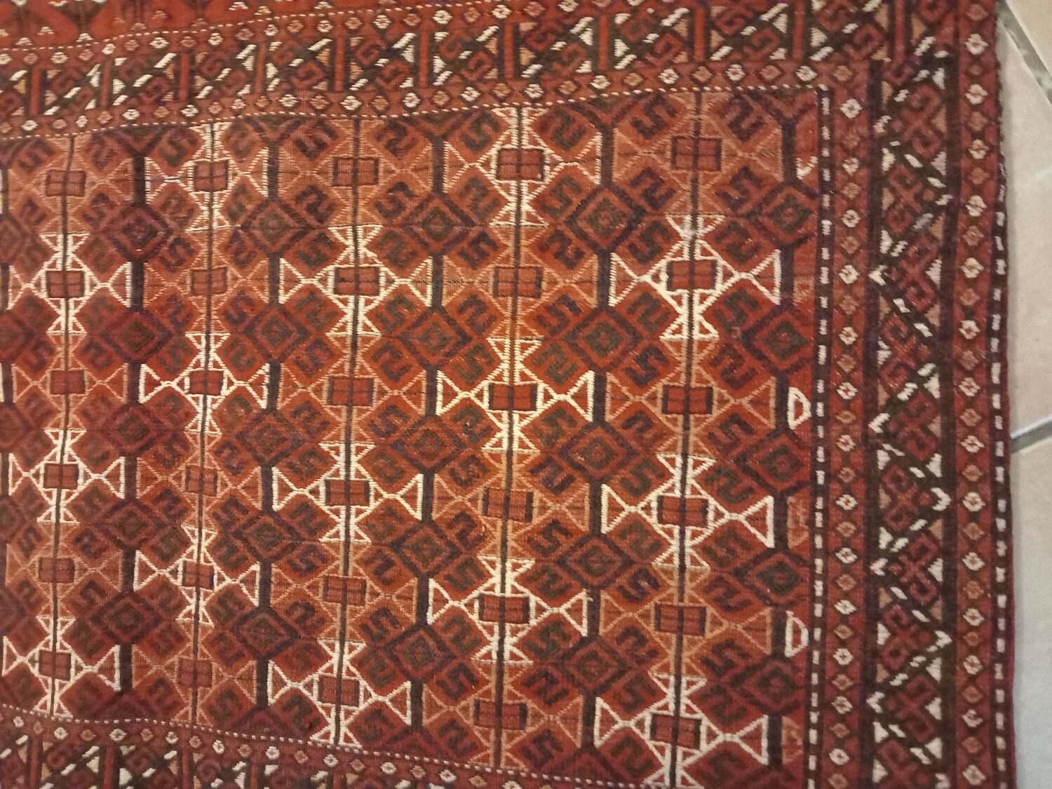 Oriental carpet saddle bag of dromedary turkmen