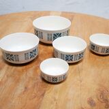 Set of 5 vintage ceramic bowls and bowls