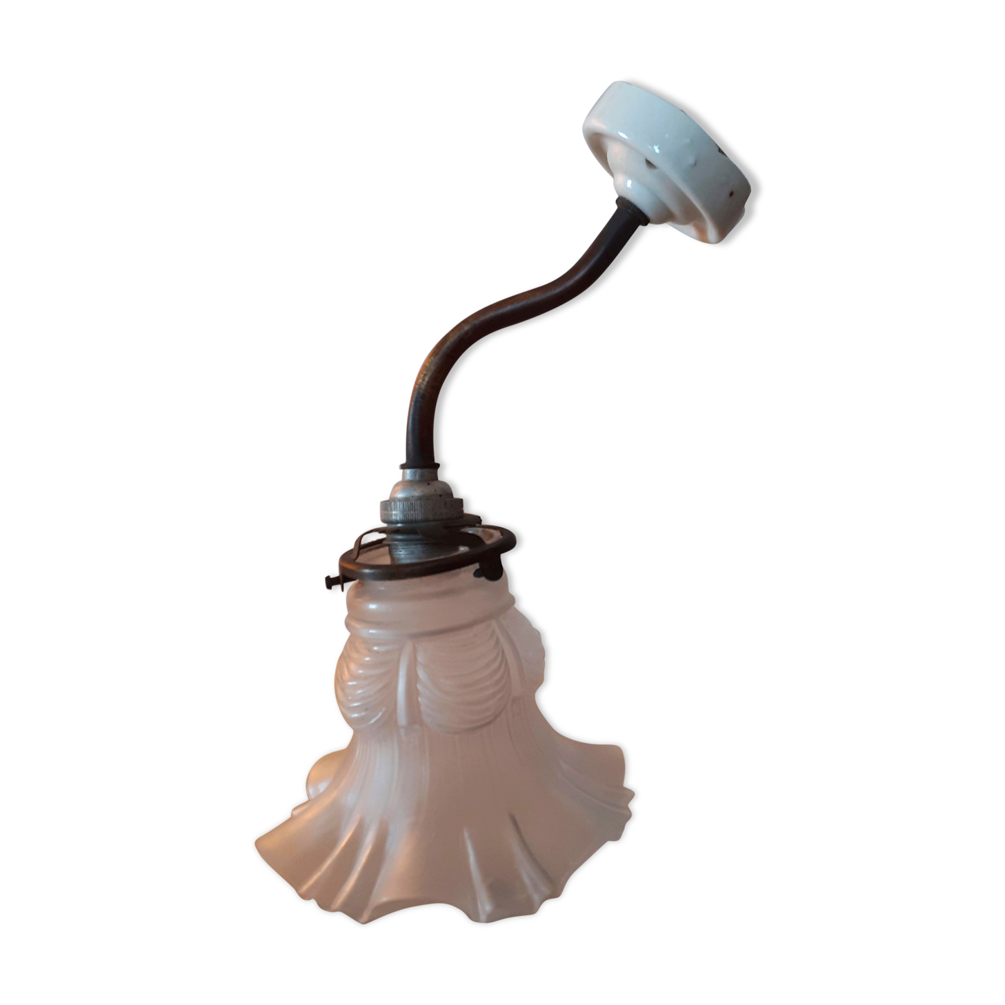 Art Nouveau glass wall lamp