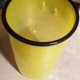 Vase en verre soufflé d'Éric Lindgren de la verrerie de Claret