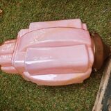 Art Deco pendant lamp in pink glass