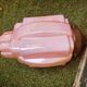 Art Deco pendant lamp in pink glass