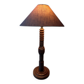 Vintage turned wood lamp