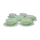 Serving 6 green coffee cups