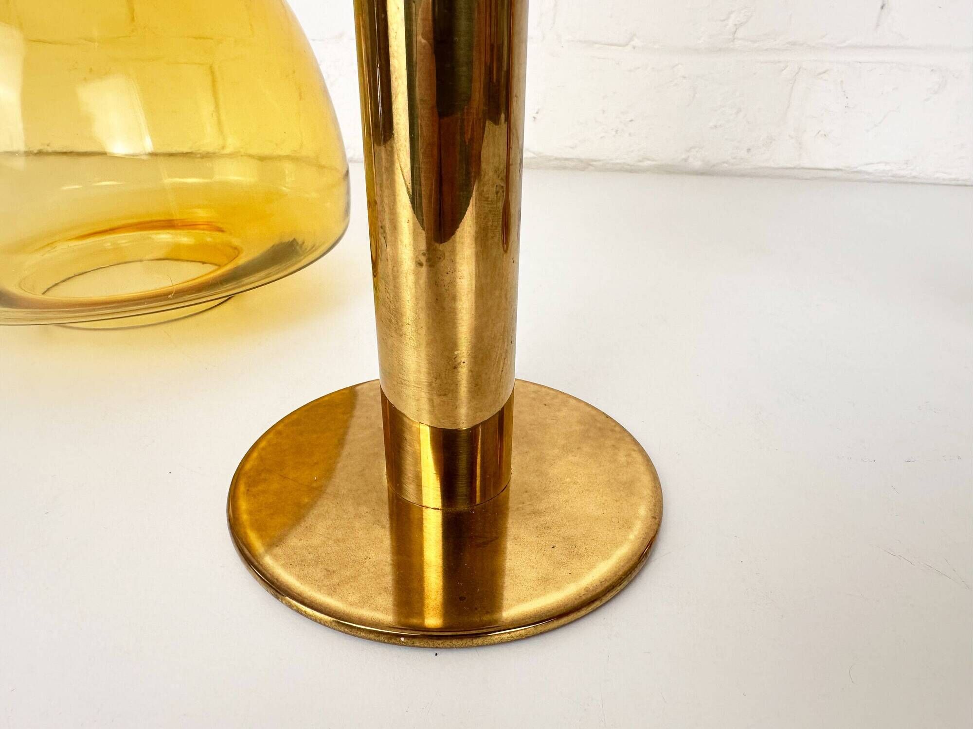 Pair of brass candle holders by Hans-Agne Jakobsson L102/32, Sweden, 1970.