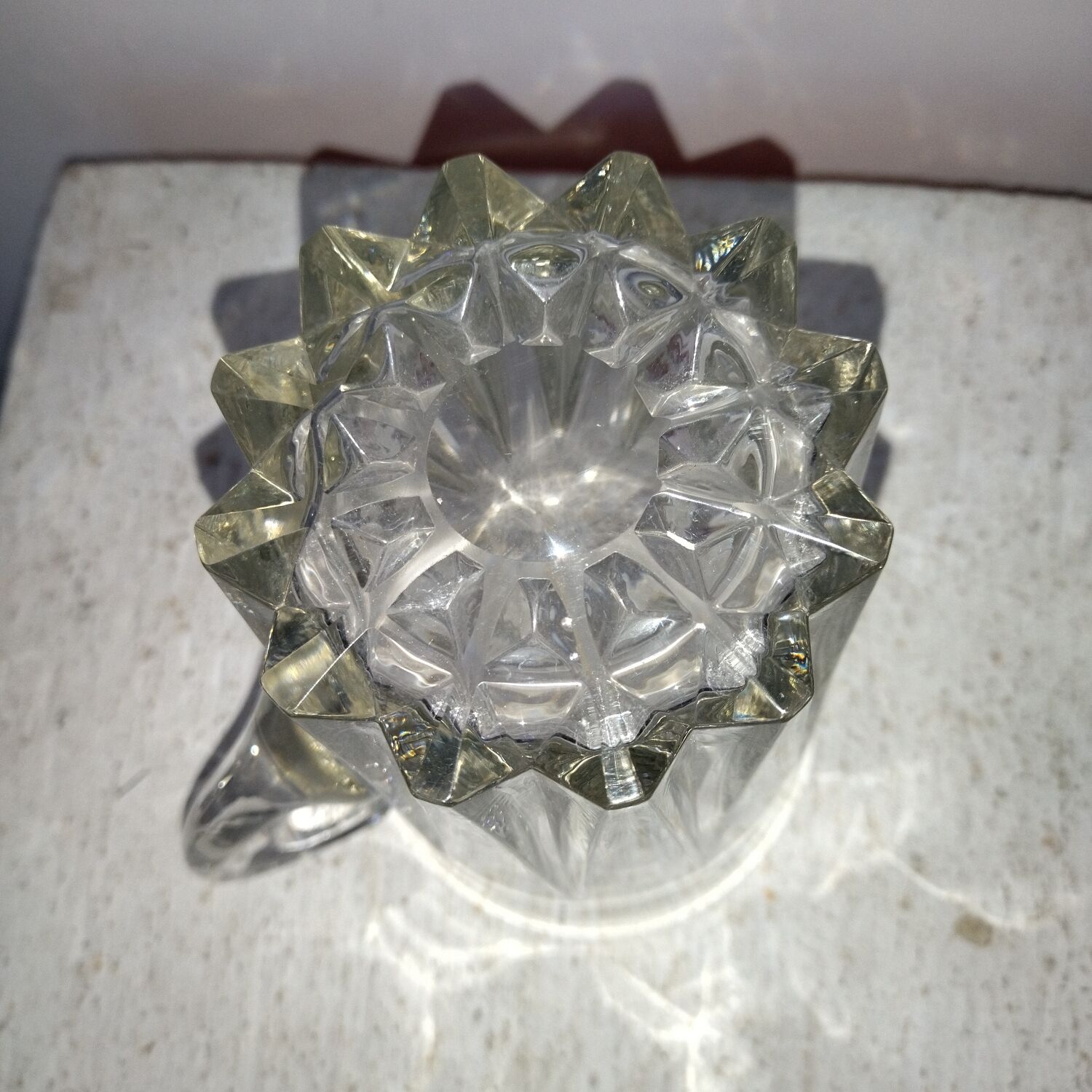 Pitcher old blown glass molded