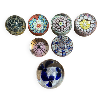 6 Millefiori Sulphide Balls And Others