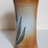 Vintage enameled stoneware potter's diabolo vase
