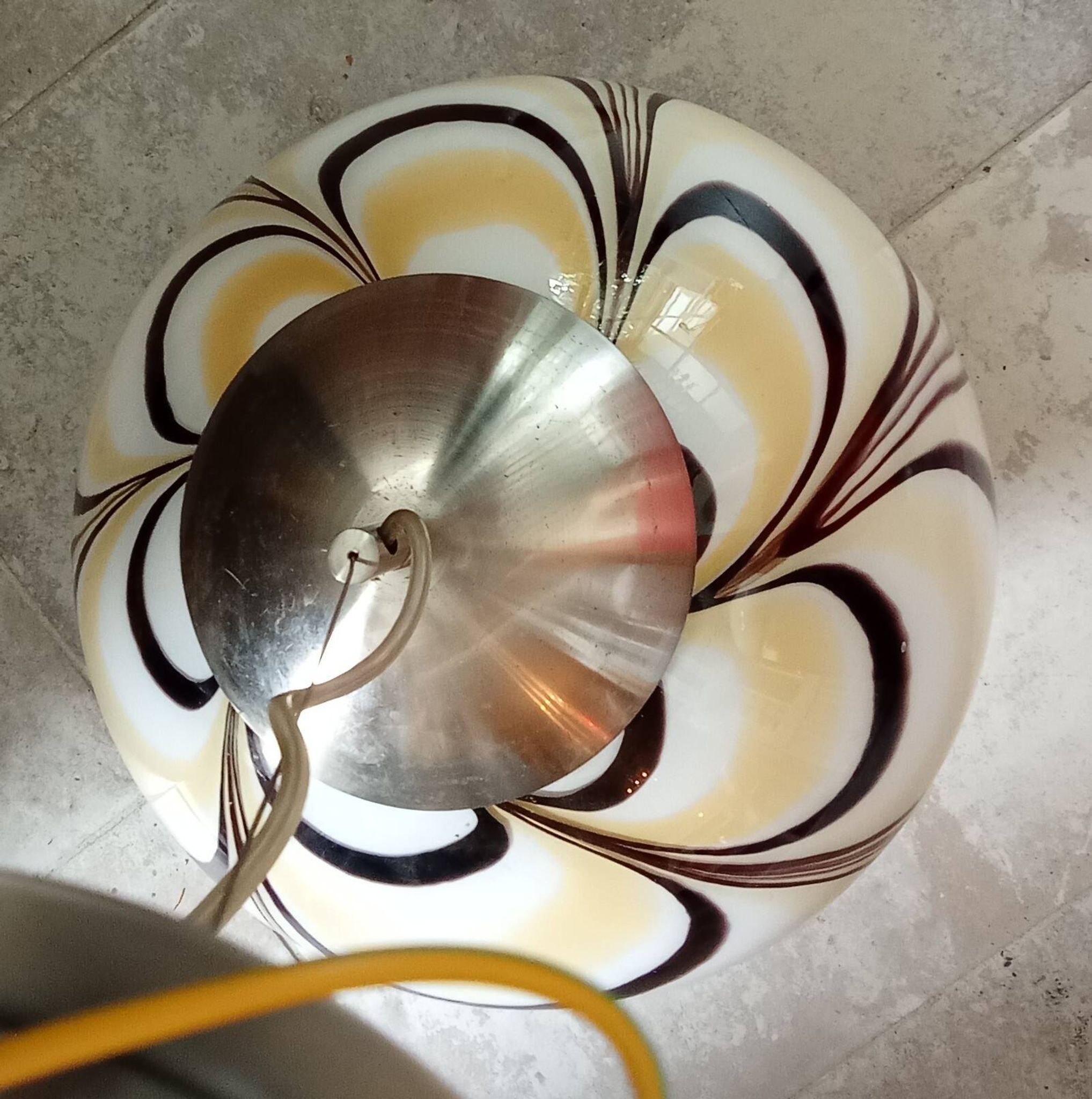 Vintage XXL Egg Ball Pendant Light Murano Glass Design