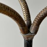 iron and brass floor lamp from the 50s