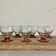 6 verres vintage aux pieds ambrés