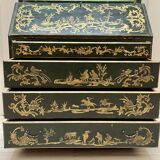 Louis XIV style lacquer scriban desk 20th century