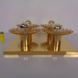 Space Age JBS Brass Sconce by Joseph Brumberg, 1960s