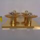 Space Age JBS Brass Sconce by Joseph Brumberg, 1960s