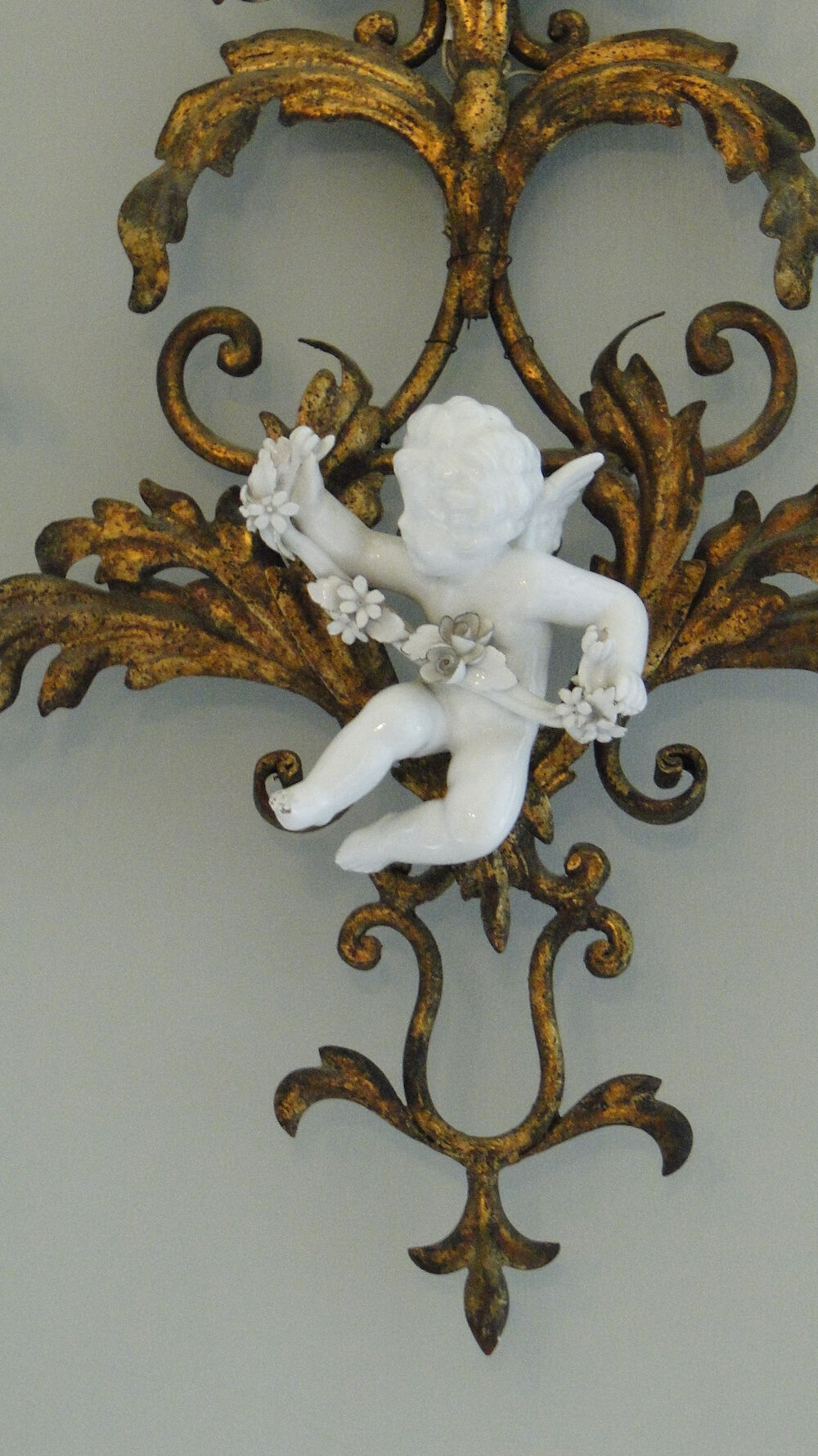 Applique murale metal doré