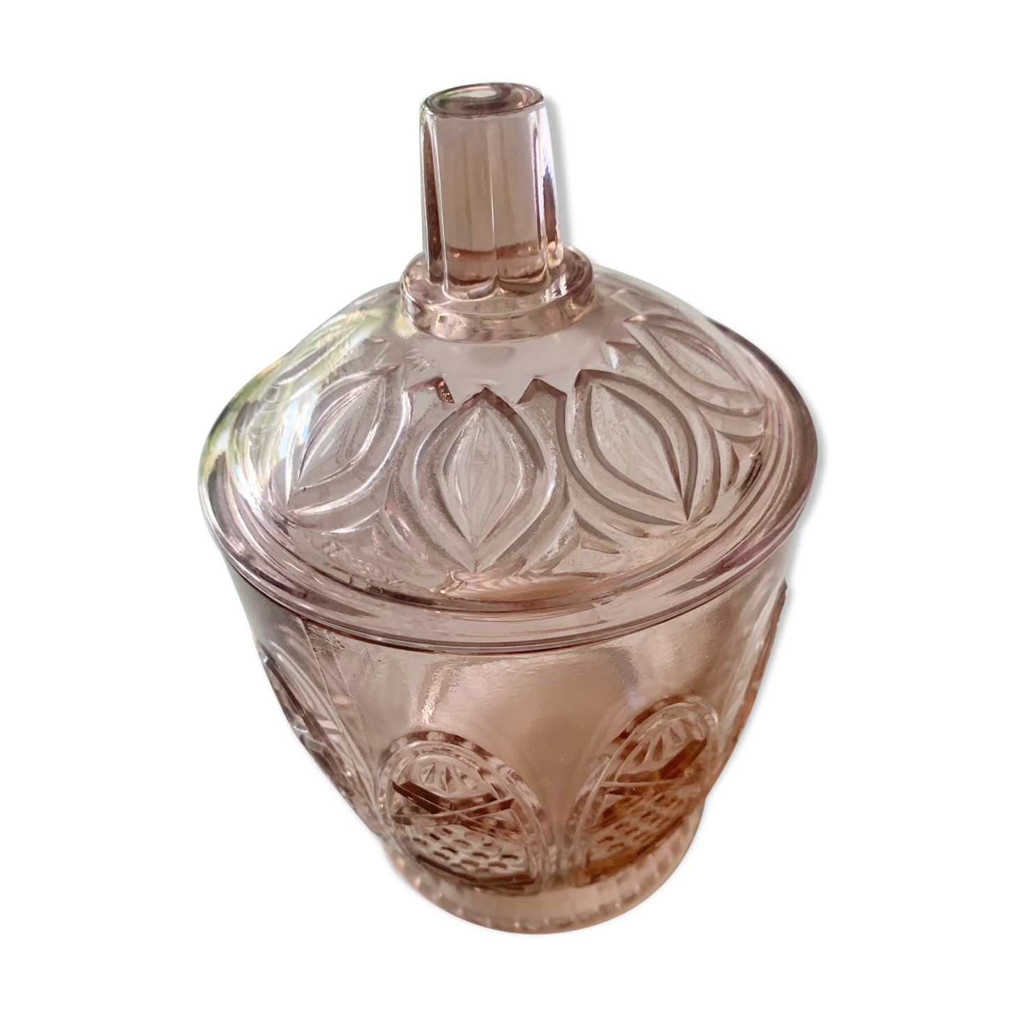 Pink glass candy maker