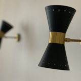 Pair of black Italian diabolo appliques