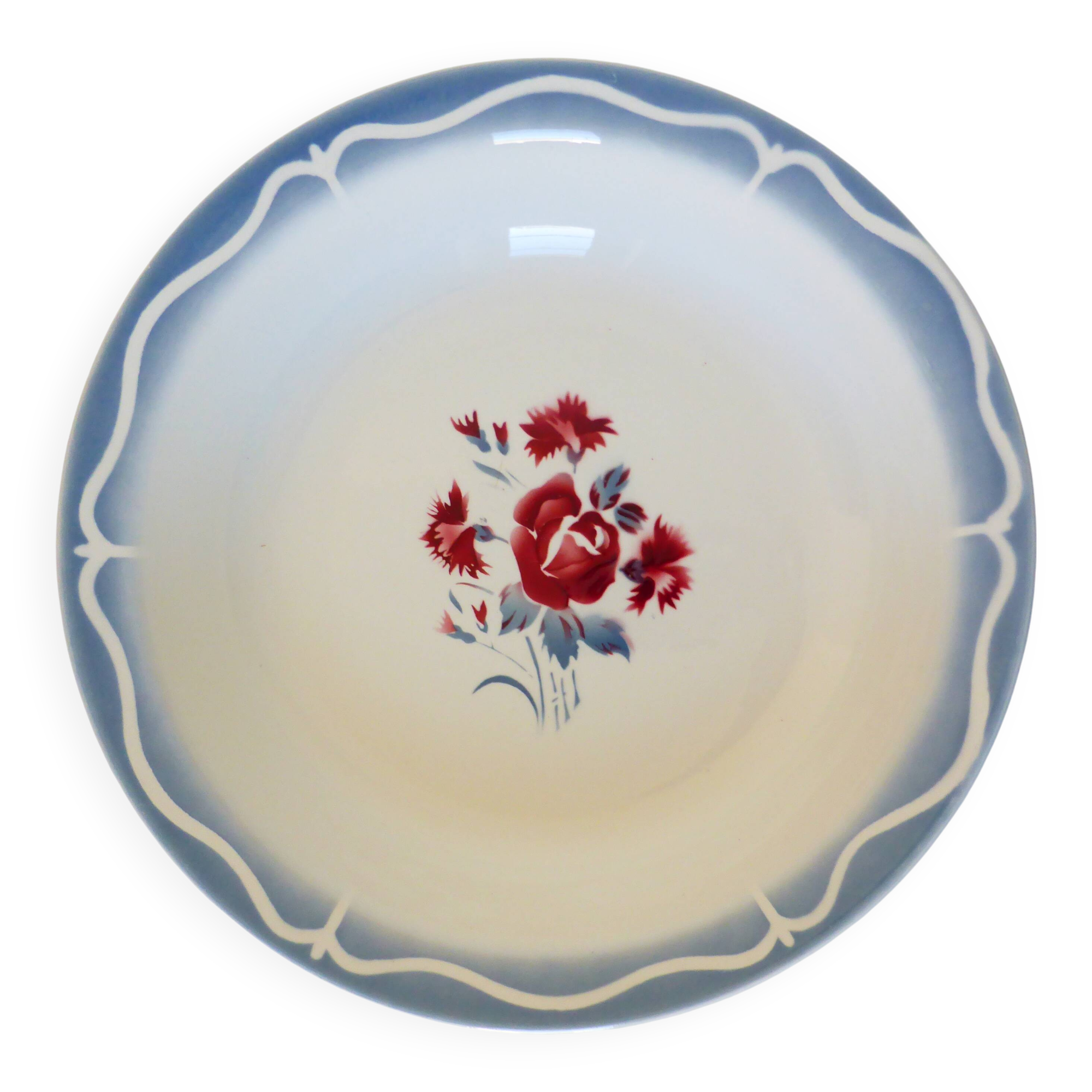 Round and hollow serving dish from Digoin Sarreguemines Nina Rosa 2106108