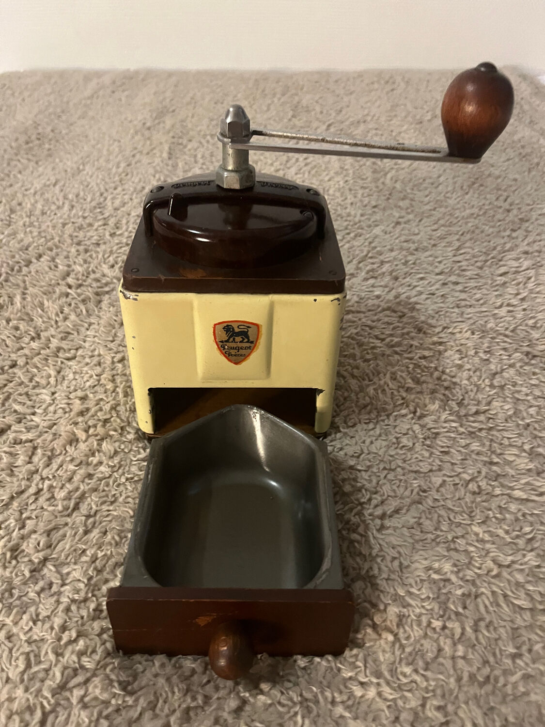 Peugeot wood metal coffee grinder