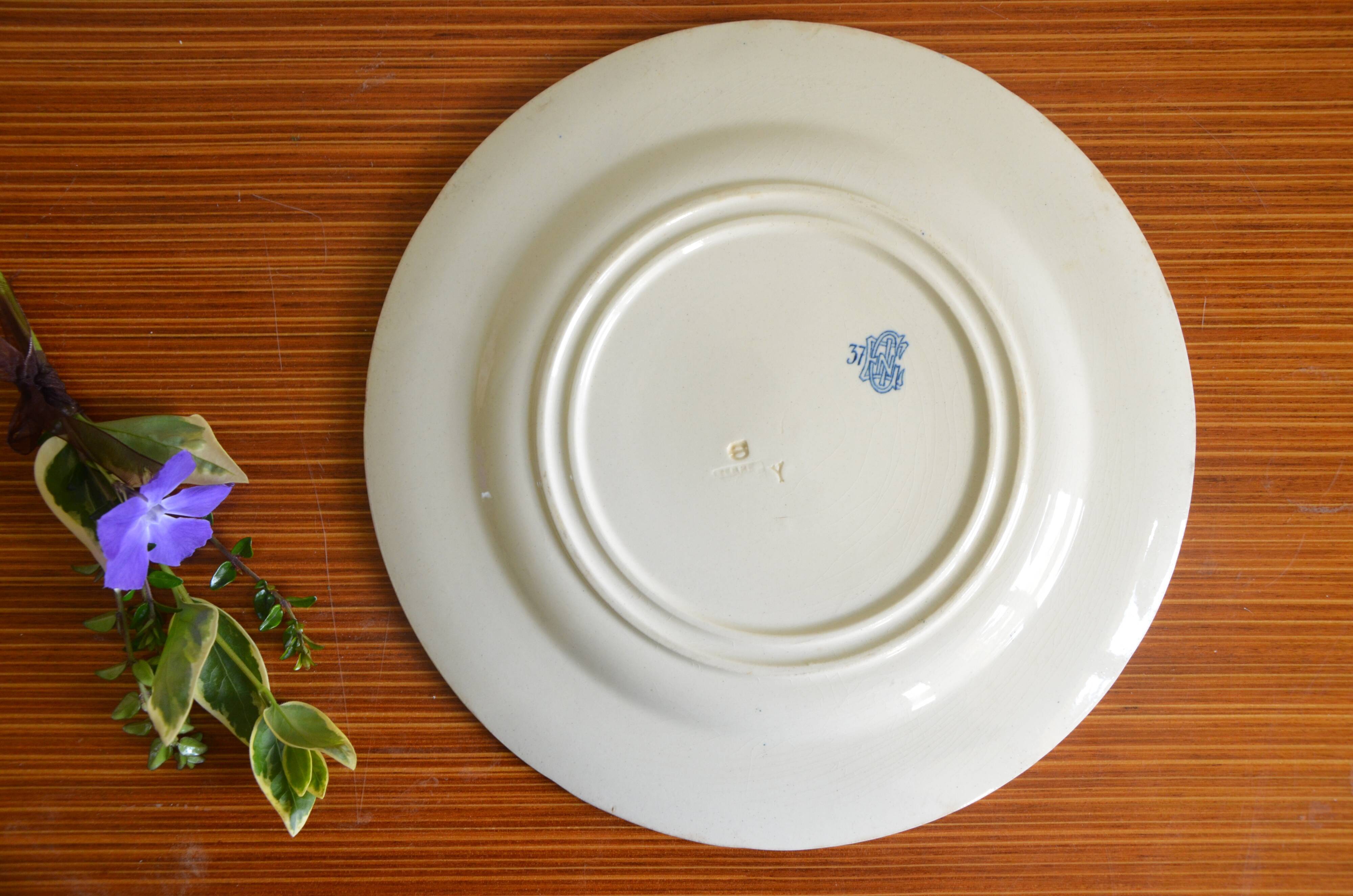 Plate from the Gien factory in iron earth