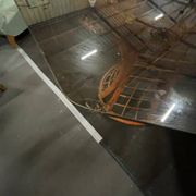 Bamboo leg & smoked glass table