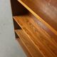 Large vintage midcentury modern wooden bookcase, circa 1970