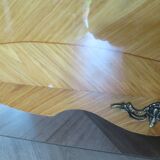 Vintage Louis XV style chest of drawers in citron wood veneer