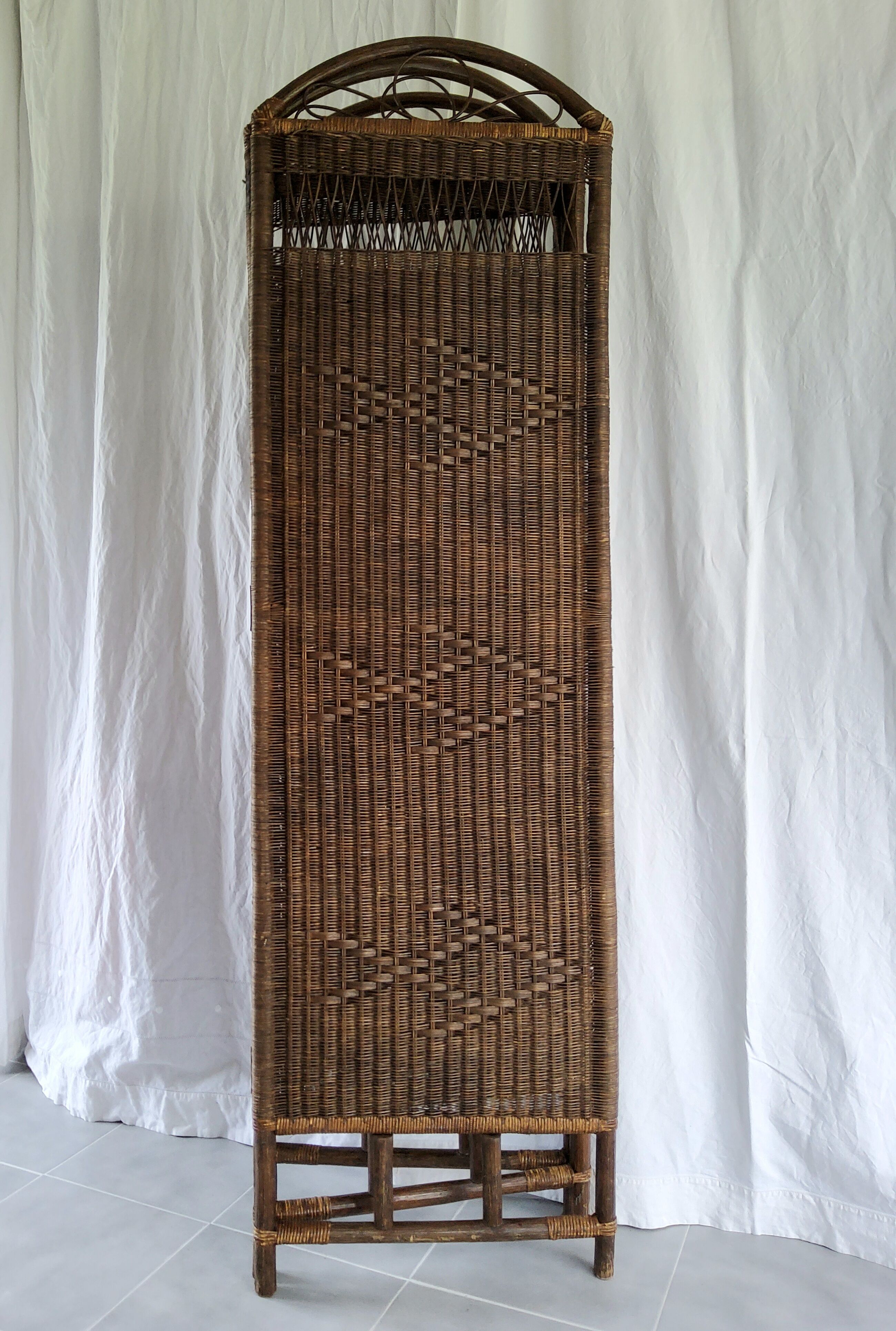 Vintage rattan screen