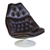 F588 armchair in leather by Geoffrey Harcourt for Artifort, 1960