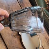 Footed glass La Rochère, 70's bubble glass