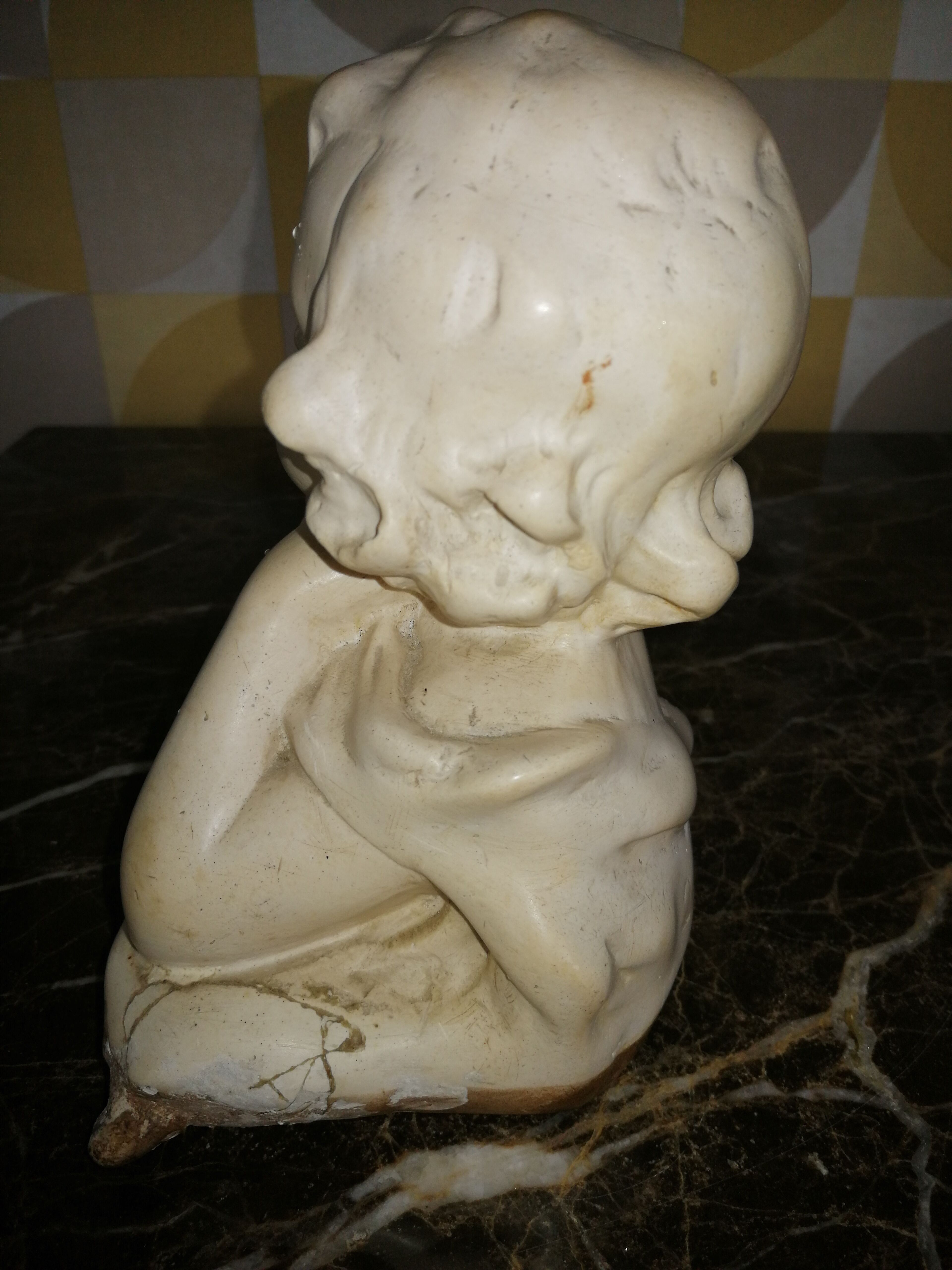Sculpture Bust girl in plaster