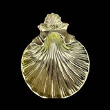 Ashtray or shell-shaped trinket tray in gilded zamak – EP Zinc, Italy, 1960s