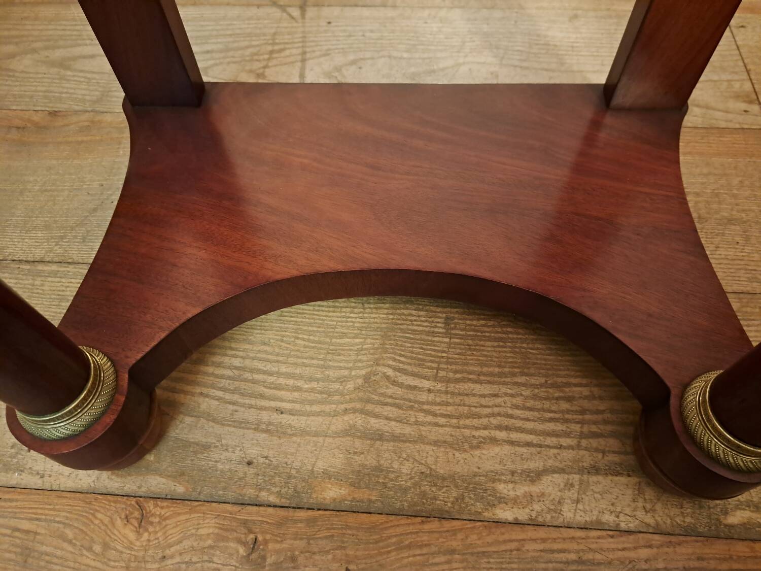 Empire style bedside table in mahogany and bronze