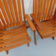 Set of 4 vintage garden chairs made of beech wood from the 1960s.