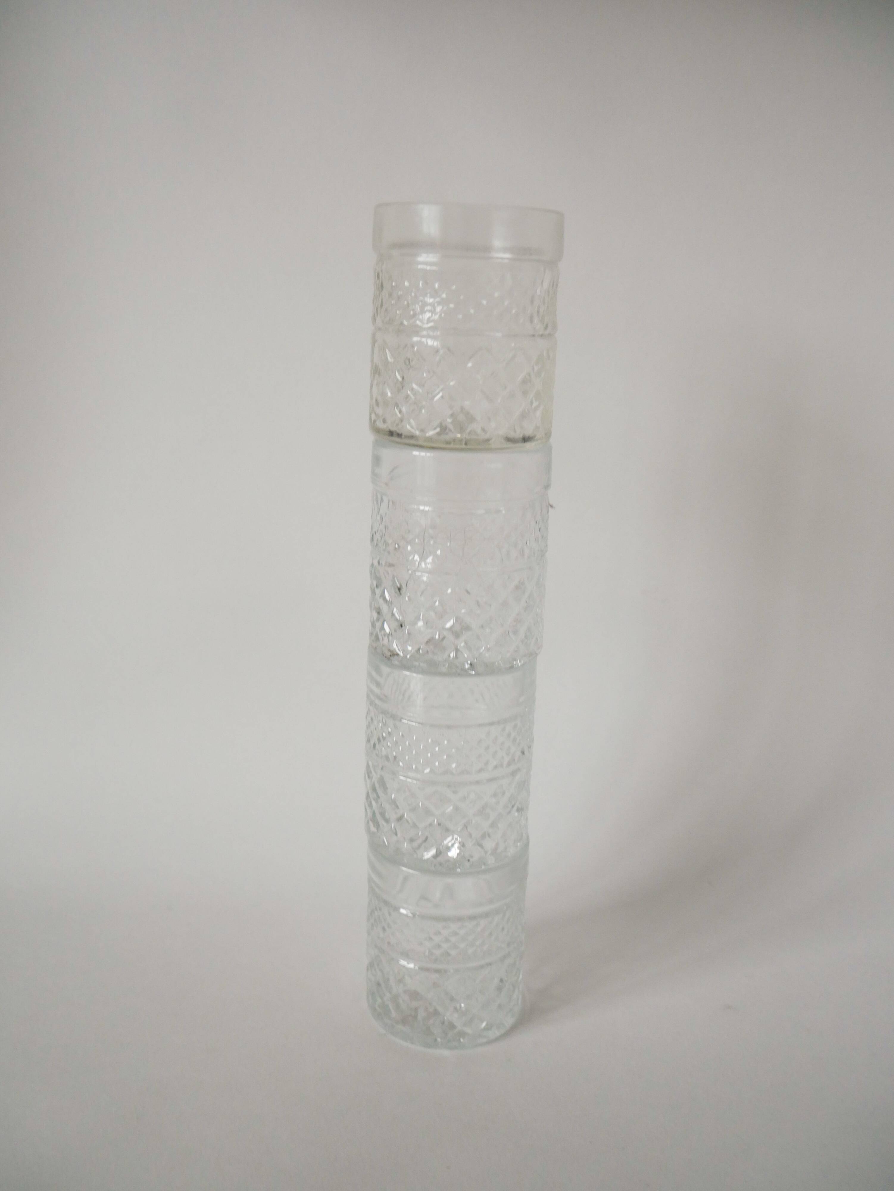 set of 4 whiskey glasses 1970