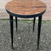 Vintage Scandinavian metal & formica stool 60s