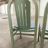 3 Baumann Argos chairs green 1990
