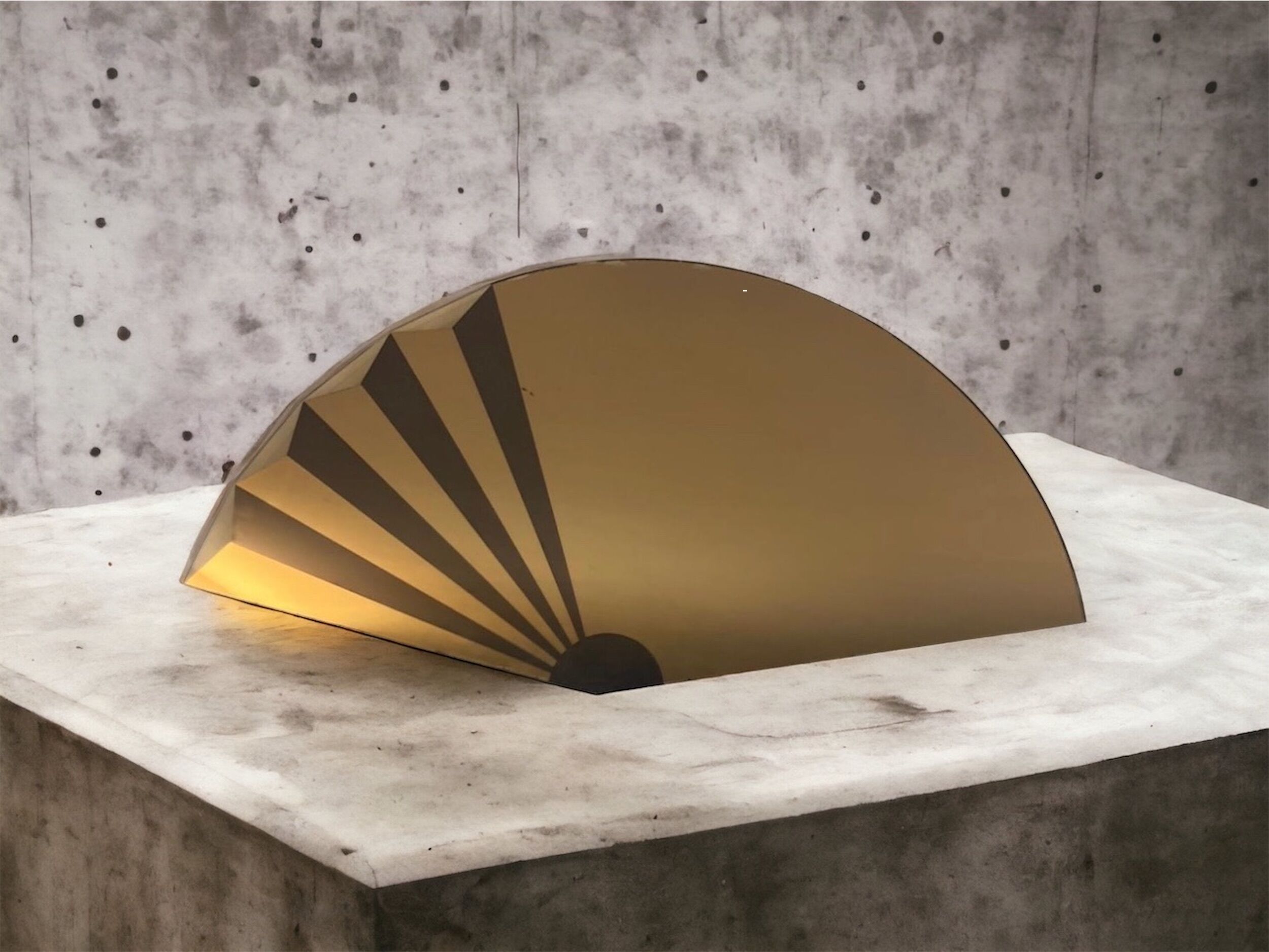 Miroir mural exclusif 'Ventaglio' de Giuseppe Raimondi pour Cristal Art Torino, années 80