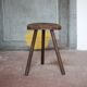 Tripod stool, wooden stool, milking stool, antique stool