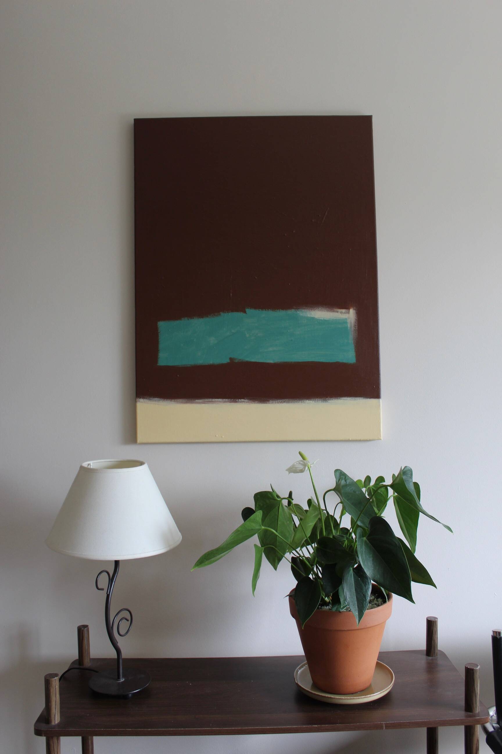 Minimalist abstract painting "garden thoughts"