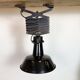 Industrial Black Enamel Scissor Ceiling Lamp, 1930s