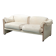 Vintage 2-seater sofa in beige and brown fabric, 1970s modernist