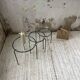 50s metal and glass nesting coffee tables