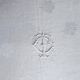 Party tablecloth - 2m30 x 5m30 - white damask monogrammed ct