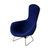 Vintage Knoll armchair – Bertoia model – cobalt blue