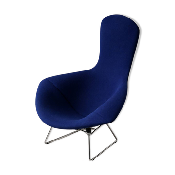 Fauteuil Knoll vintage – modèle Bertoia – bleu cobalt