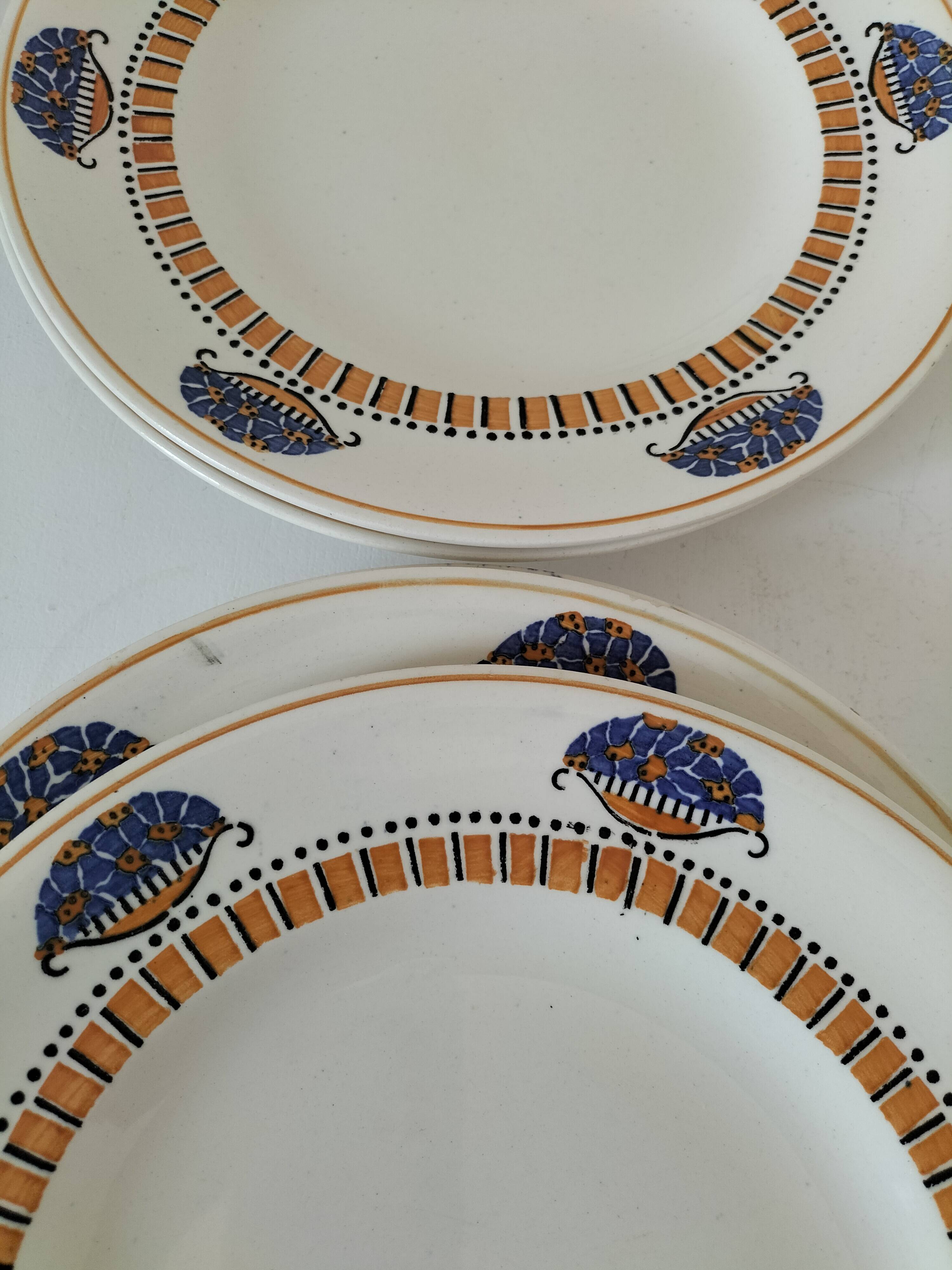 Longwy Art Deco plates