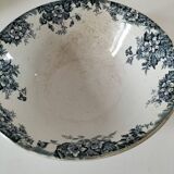 Antique salad bowl from Moulin des Loups, blue Marie-Louise pattern