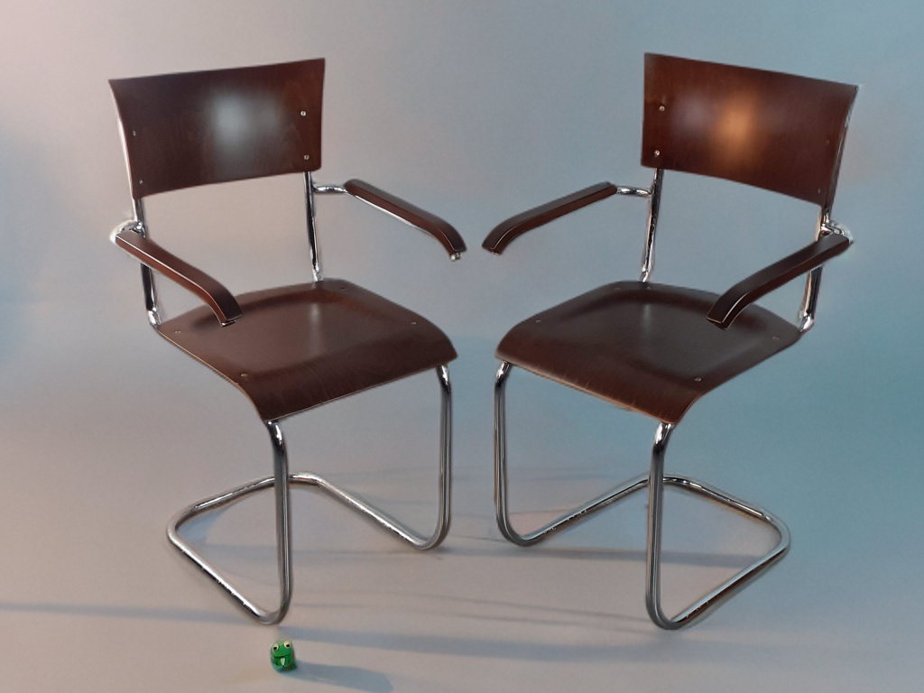 Paire de chaises Mücke Melder, Bauhaus tchèque 1930s