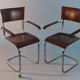 Paire de chaises Mücke Melder, Bauhaus tchèque 1930s